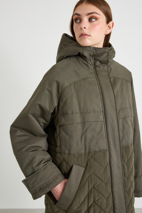 Parka imbottito con gilet reversibile