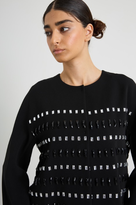 Giacca in cady con pietre