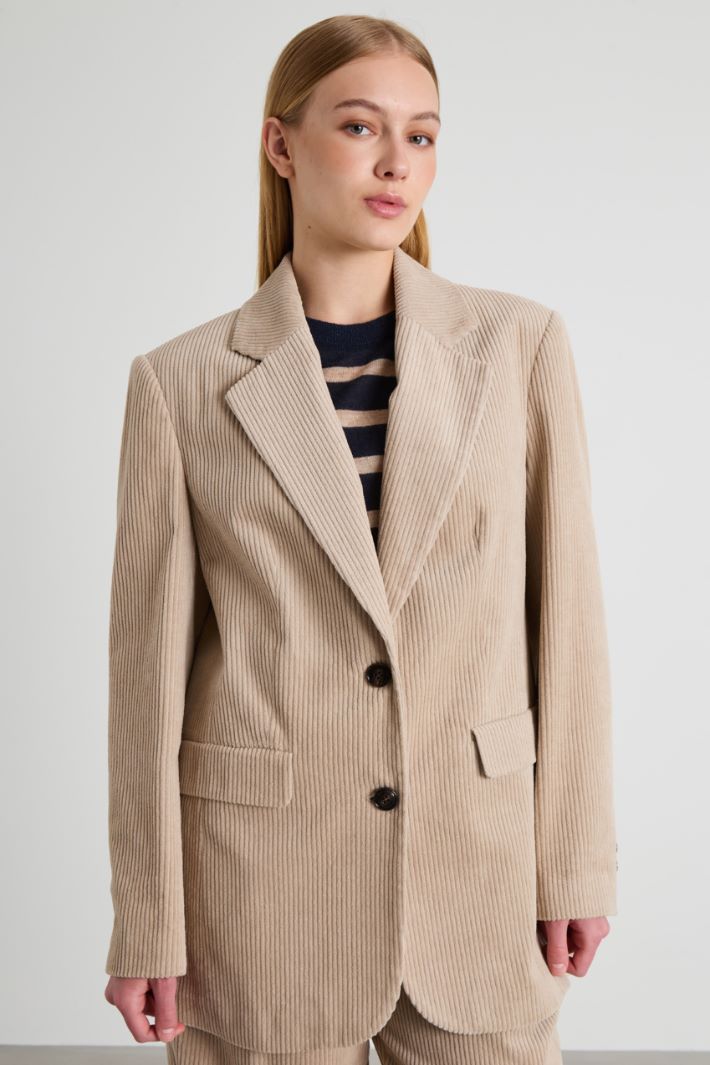 Blazer in velluto a coste