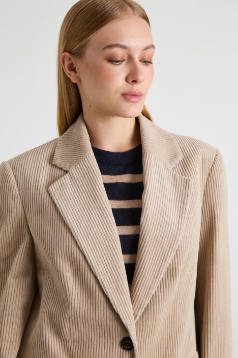 Blazer in velluto a coste