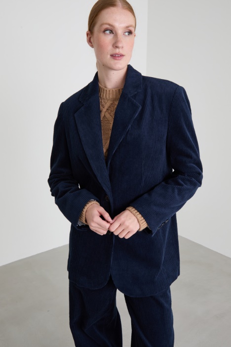 Blazer in velluto a coste