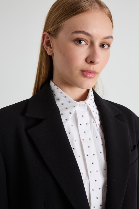 Blazer over in crépe