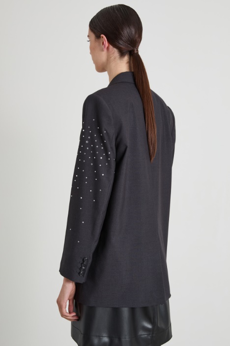 Blazer doppiopetto con strass