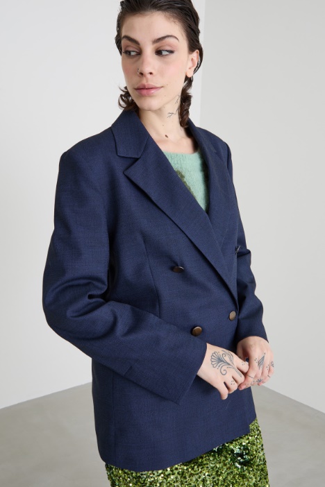Blazer doppiopetto in grisaglia