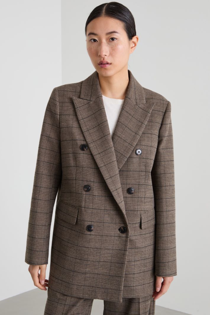 Double-breasted flannel blazer Intrend - 4