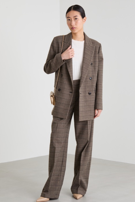Double-breasted flannel blazer Intrend