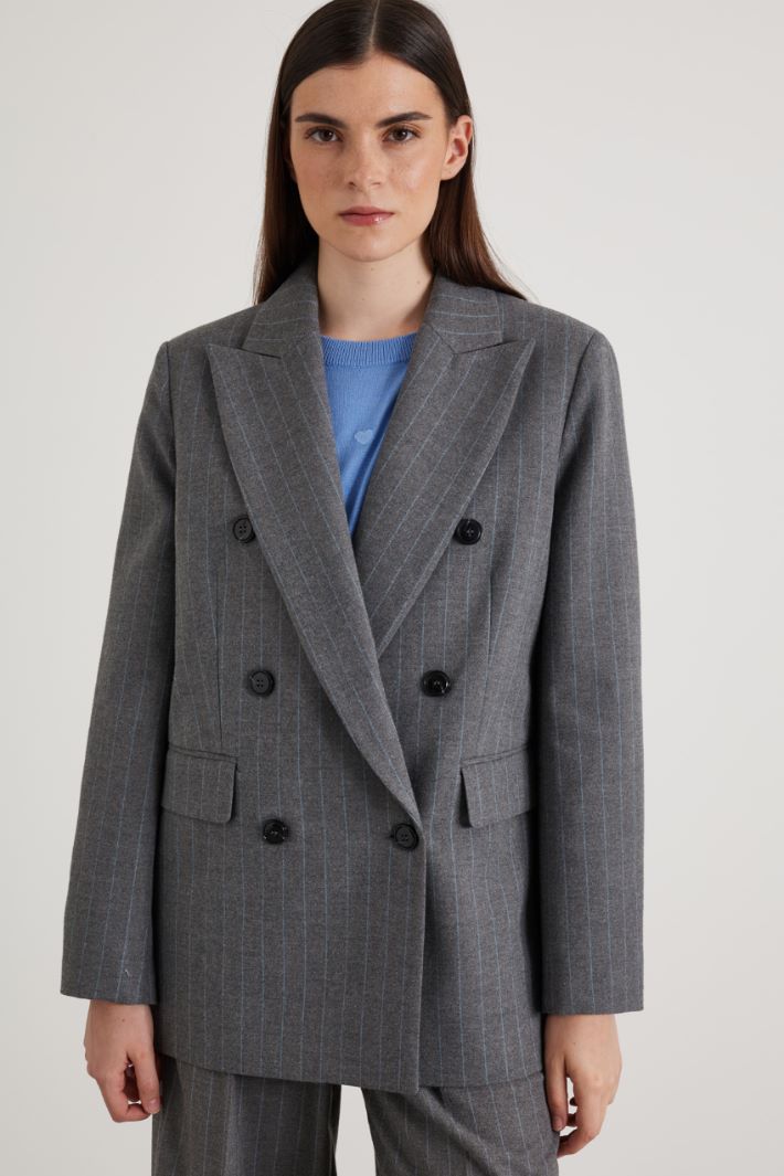 Double-breasted flannel blazer Intrend