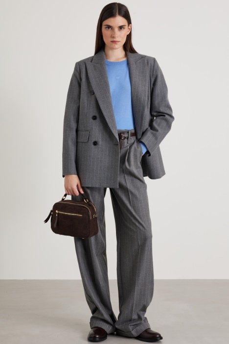 Double-breasted flannel blazer Intrend