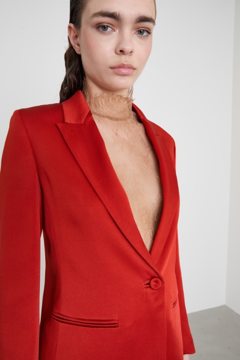 Blazer in enver satin lucido