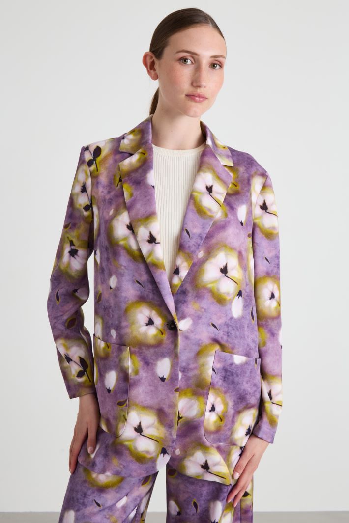 Blazer in envers satin
