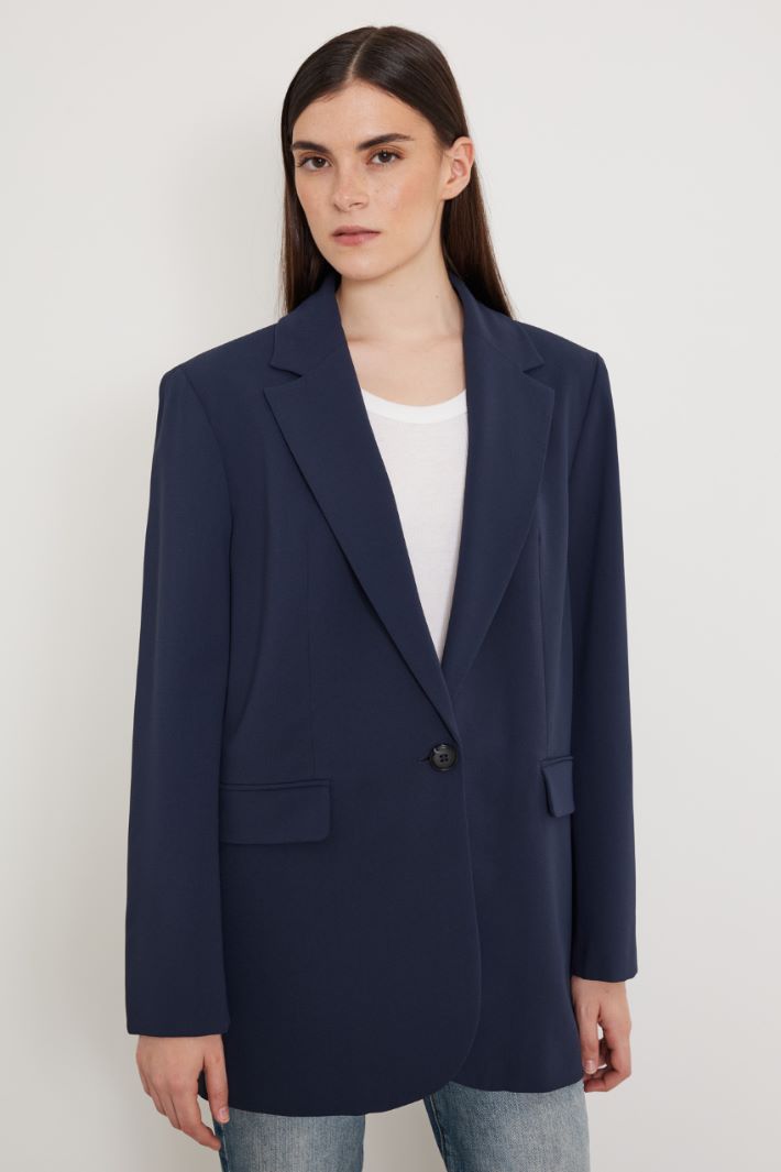 One-button crepe blazer Intrend