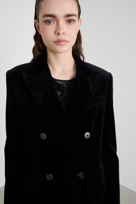 Blazer smoking in velluto