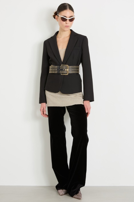 Blazer de lona doble Intrend