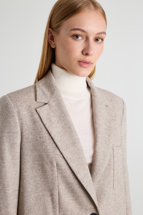 Blazer in cotone e lana