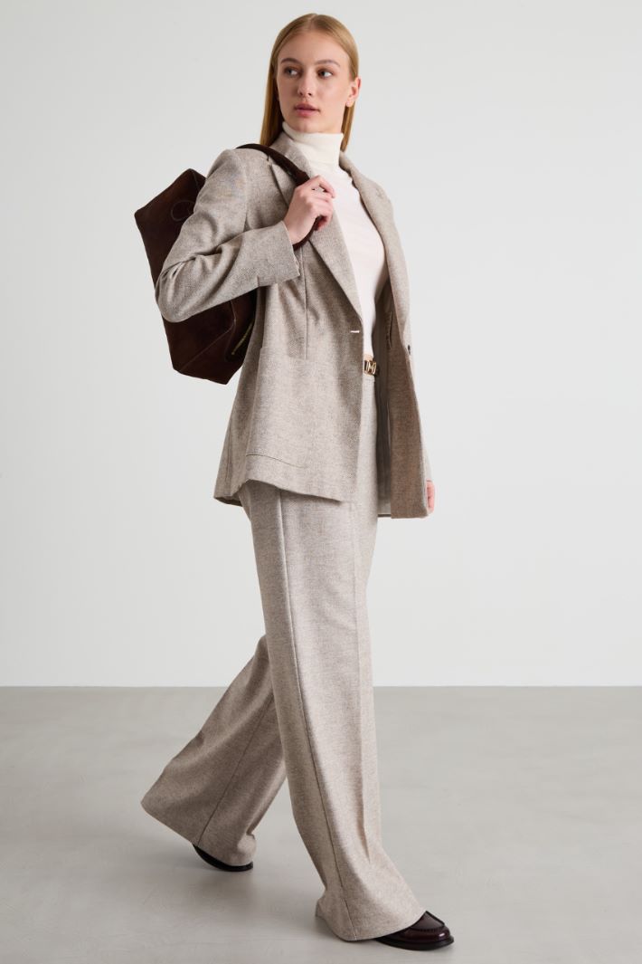 Cotton and wool blazer Intrend - 3