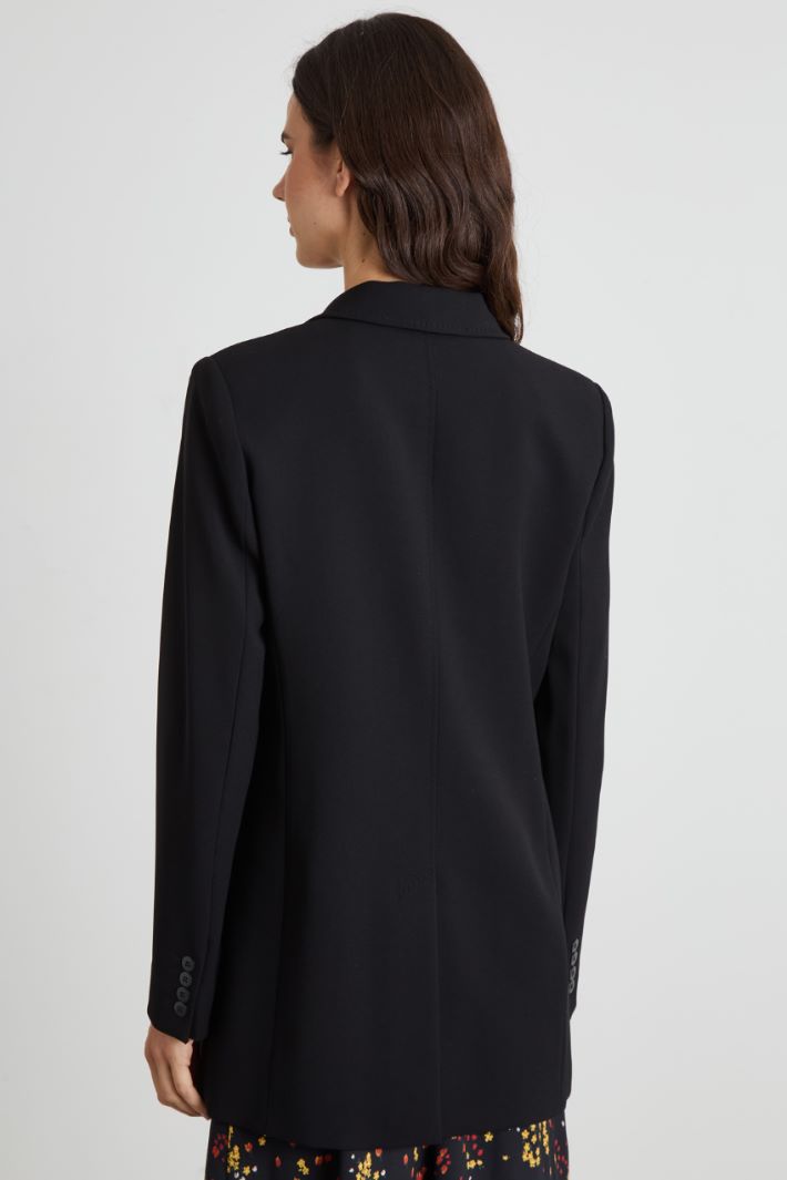 Blazer in lana crépe