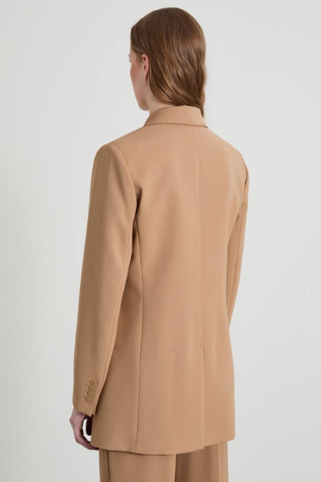 Blazer in lana crépe