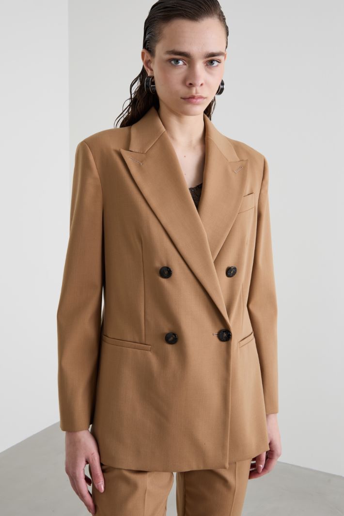 Blazer in twill di lana
