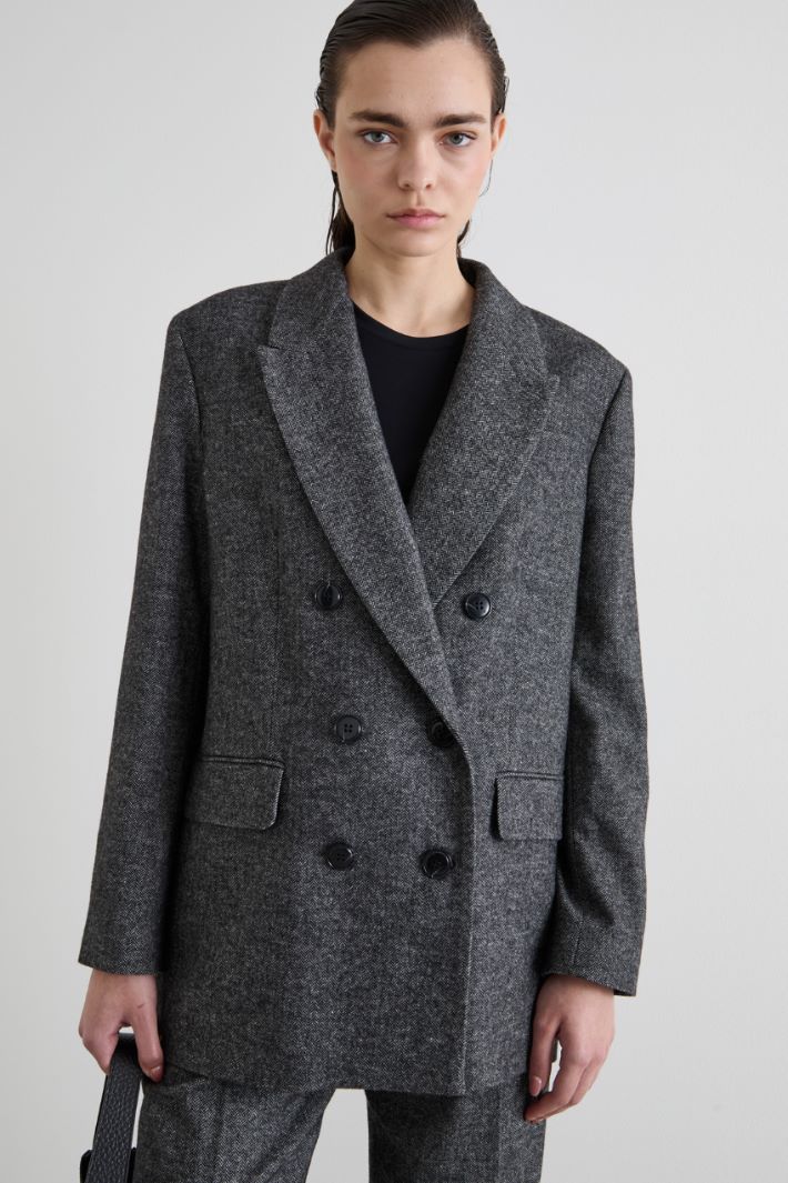 Double-breasted flannel blazer Intrend