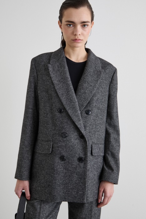 Double-breasted flannel blazer Intrend