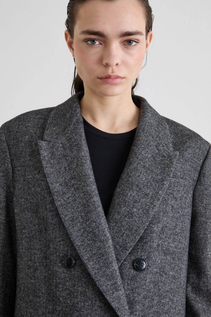 Double-breasted flannel blazer Intrend - 4
