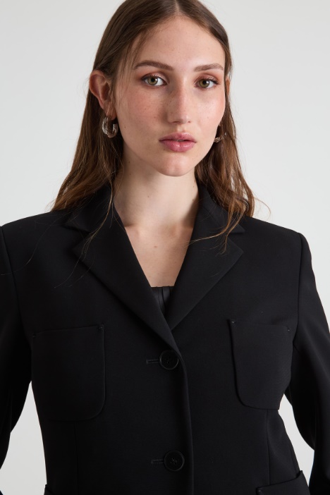 Blazer in cady con taschini