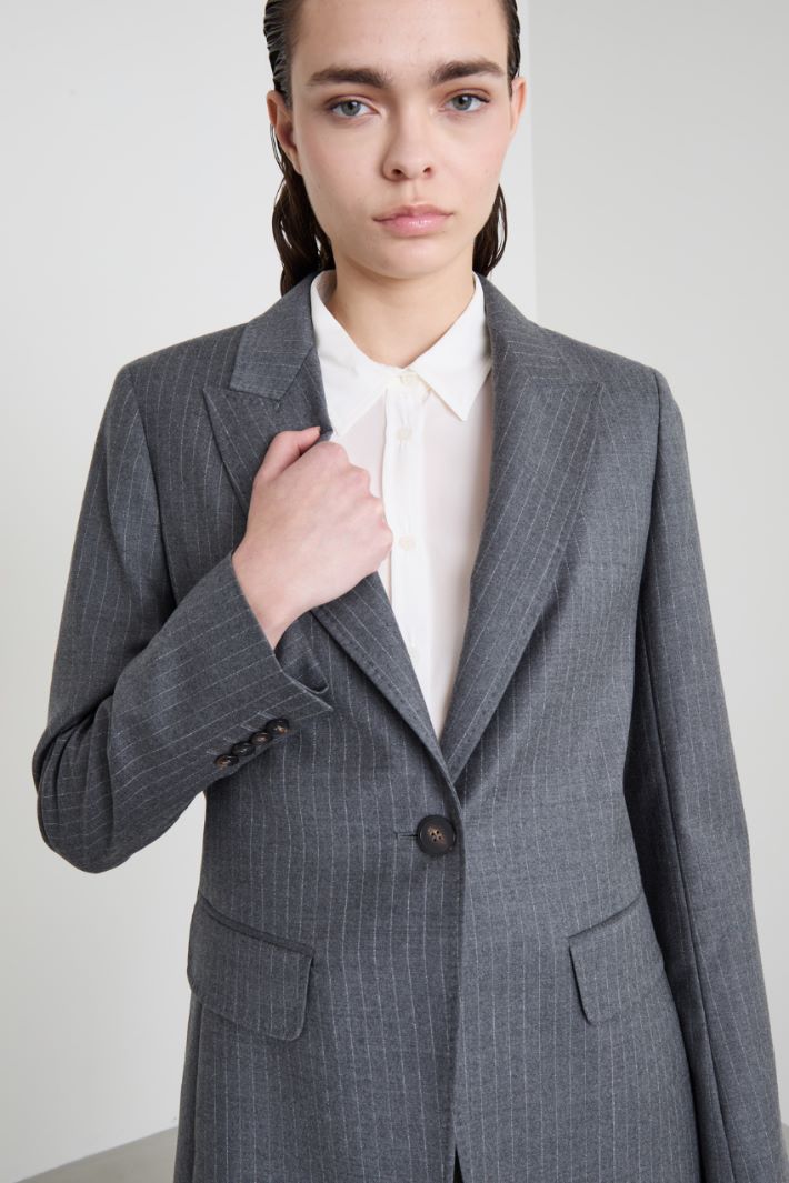 Pinstripe flannel blazer Intrend - 4