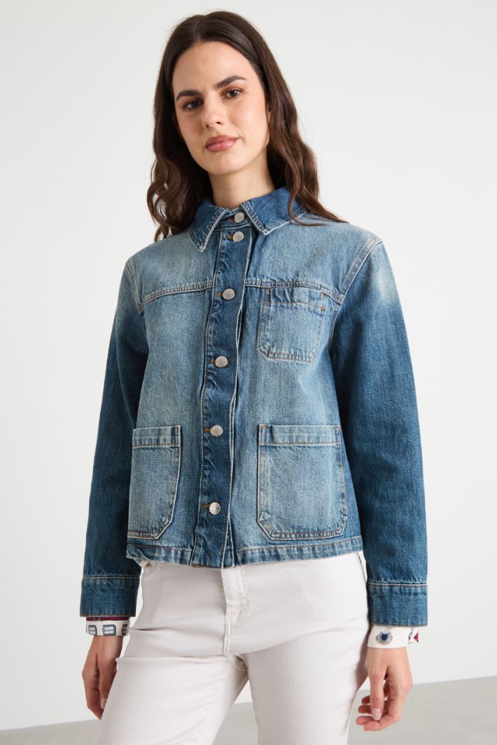 Boxy-fit denim jacket Intrend