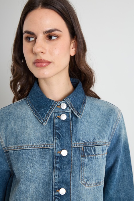 Giacca boxy in denim