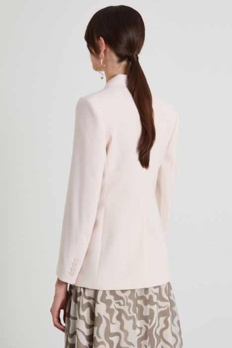 Blazer in crépe diagonale