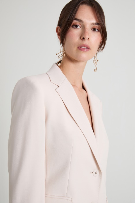 Blazer in crépe diagonale