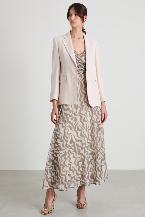 Blazer de crepé Intrend