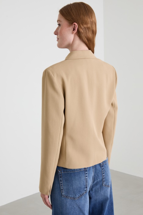 Blazer boxy in canvas