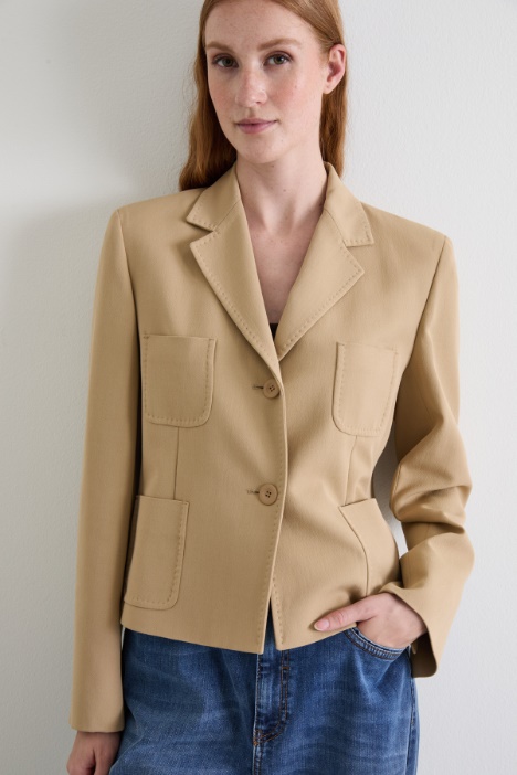 Blazer boxy in canvas