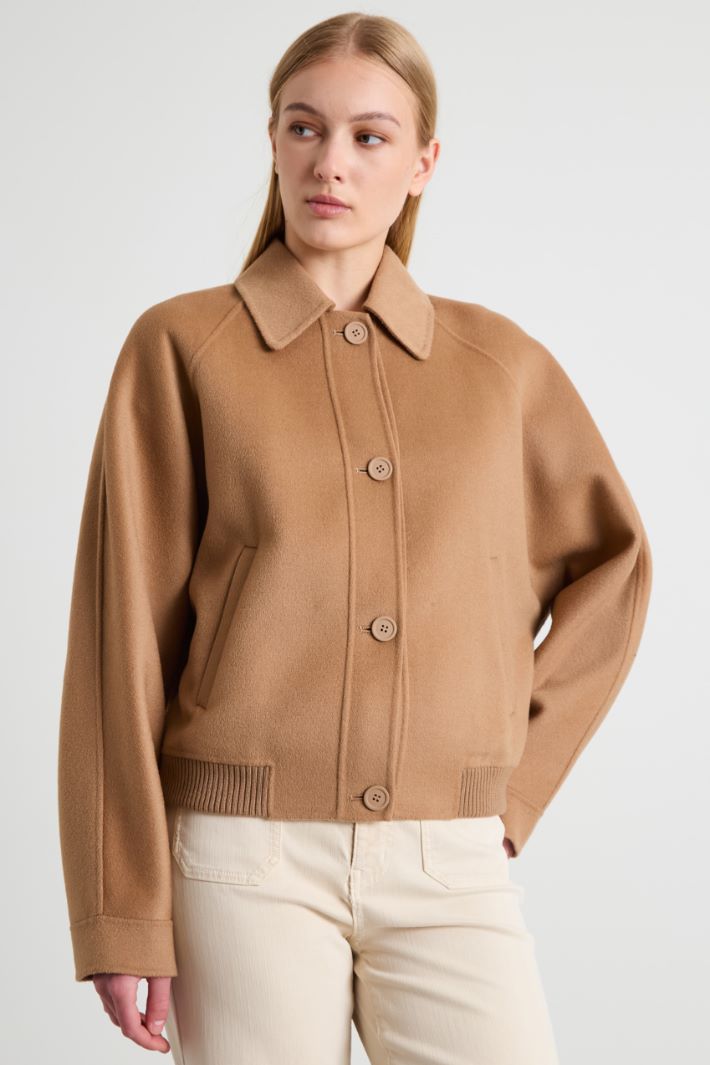 Wool, cashmere and silk bomber jacket Intrend - 2