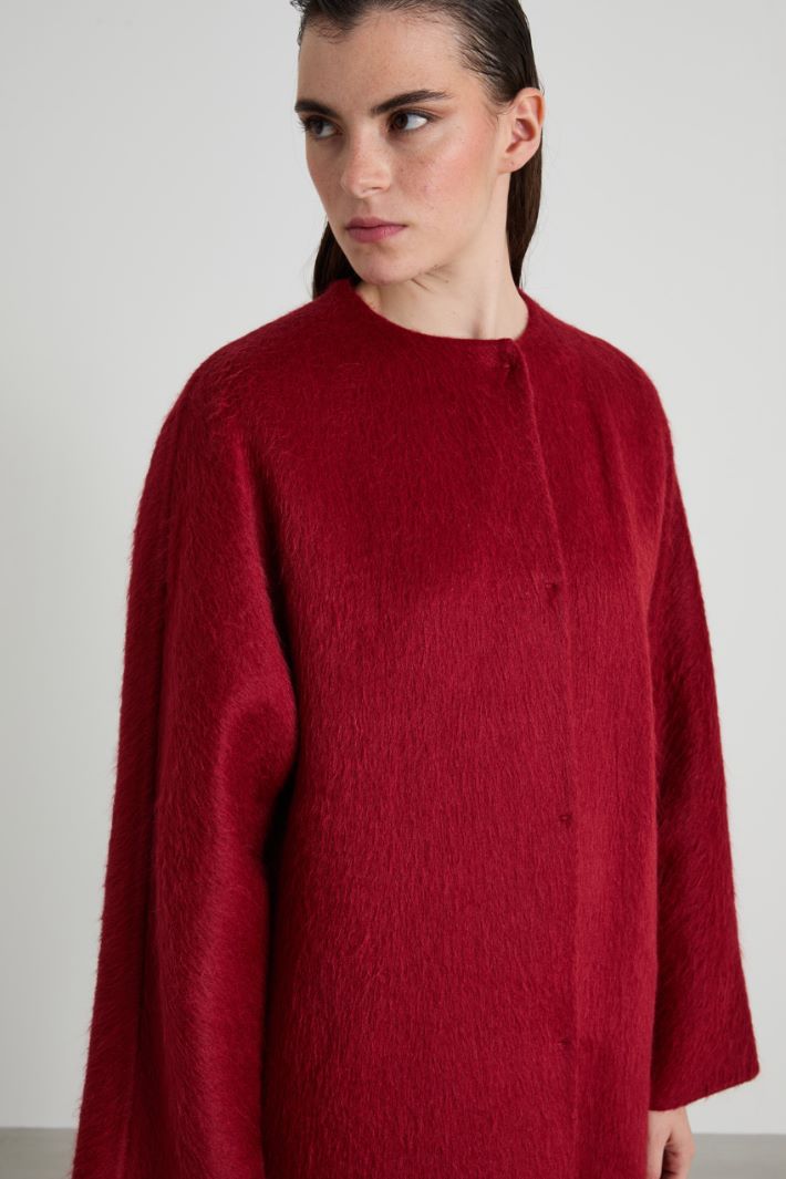 Alpaca coat with scarf Intrend - 4