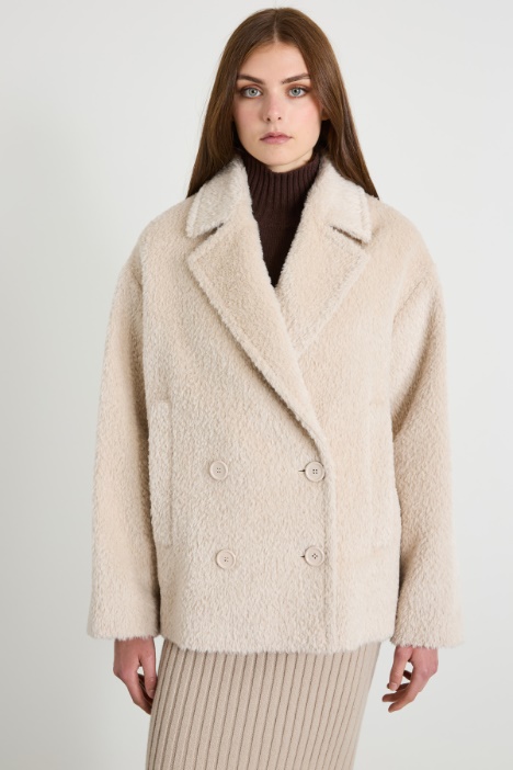 Caban in alpaca e lana