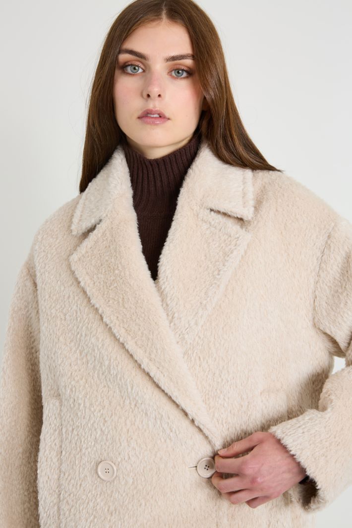 Alpaca and wool pea coat Intrend - 4
