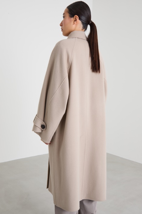 Abrigo de mezcla de lana doble