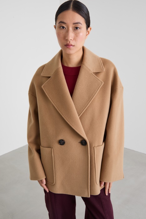 Caban oversize in pura lana