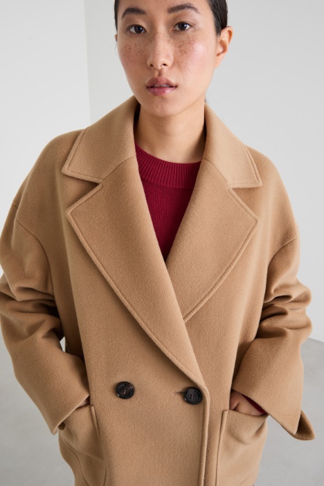 Caban oversize in pura lana