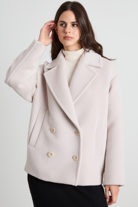 Caban in alpaca e lana