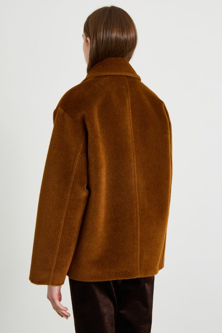 Wool and alpaca pea coat Intrend - 3