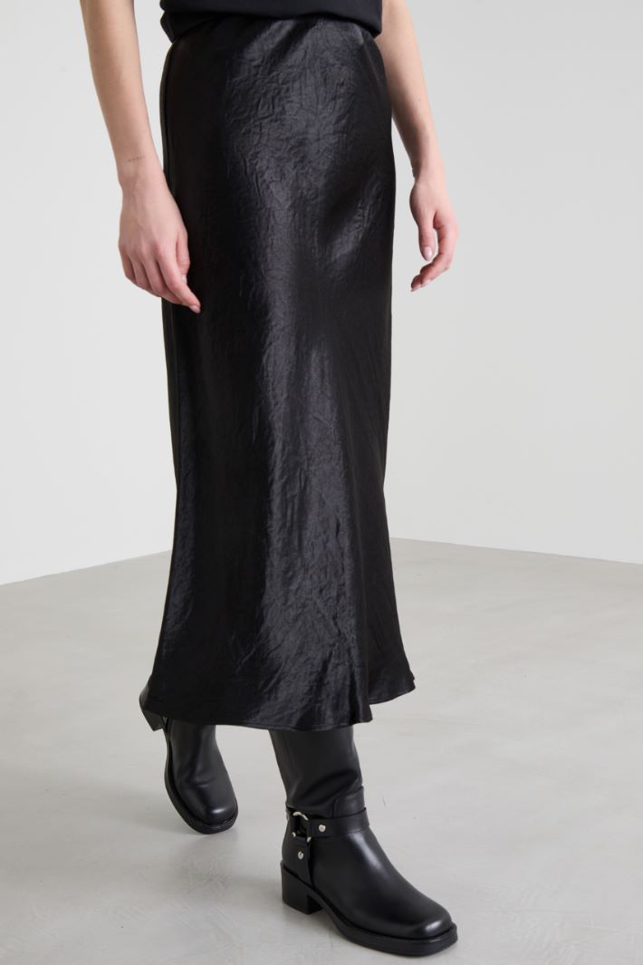 Satin midi skirt Intrend - 2