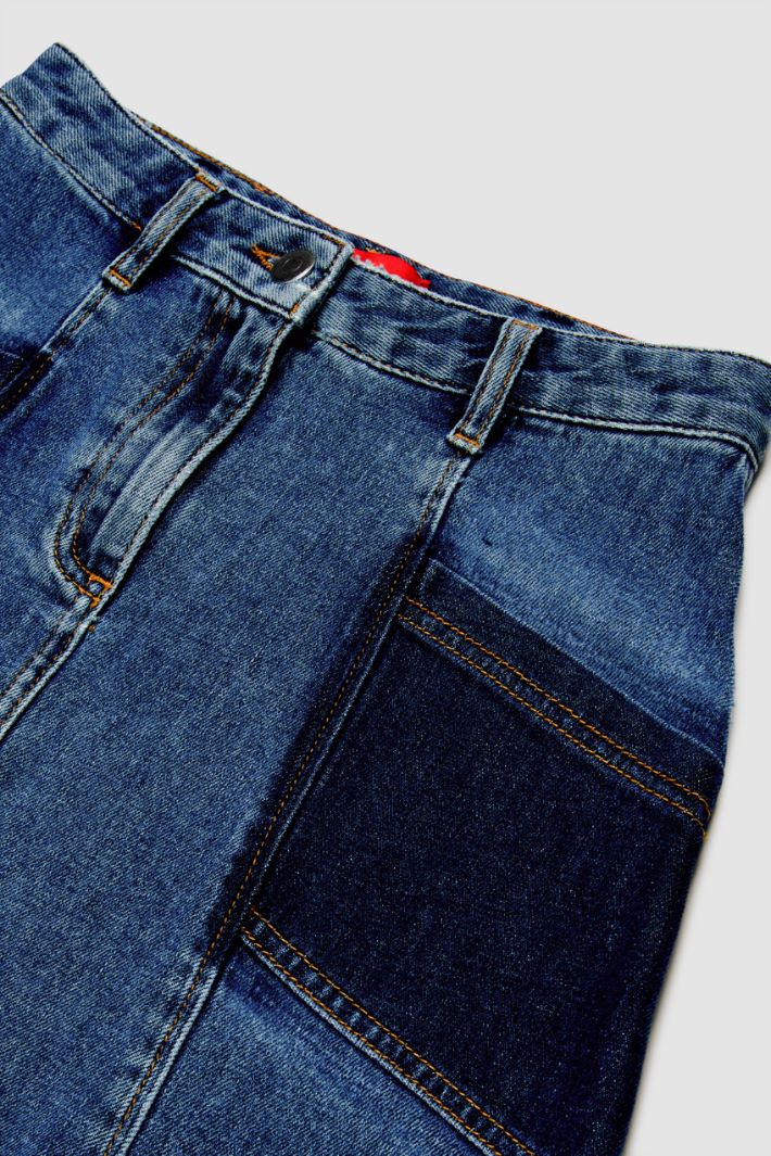 Skirt with contrasting patch Intrend - 4