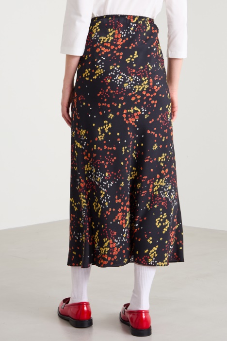 Gonna midi in crépe