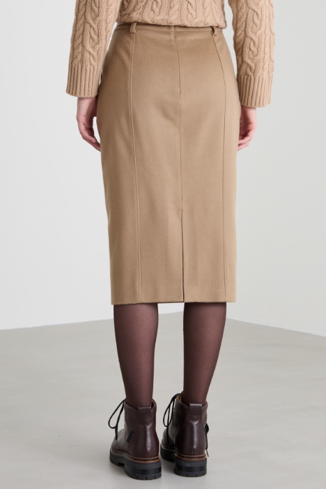 Gonna a tubino in lana