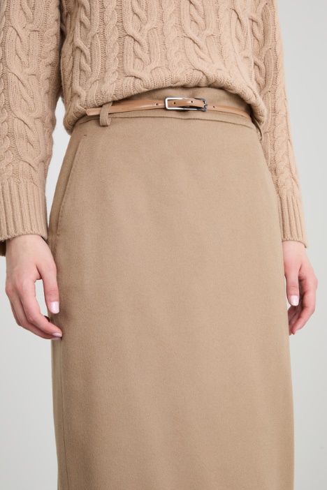 Gonna a tubino in lana