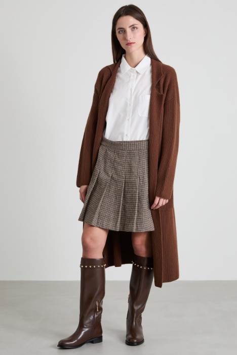Pleated flannel wrap kilt Intrend