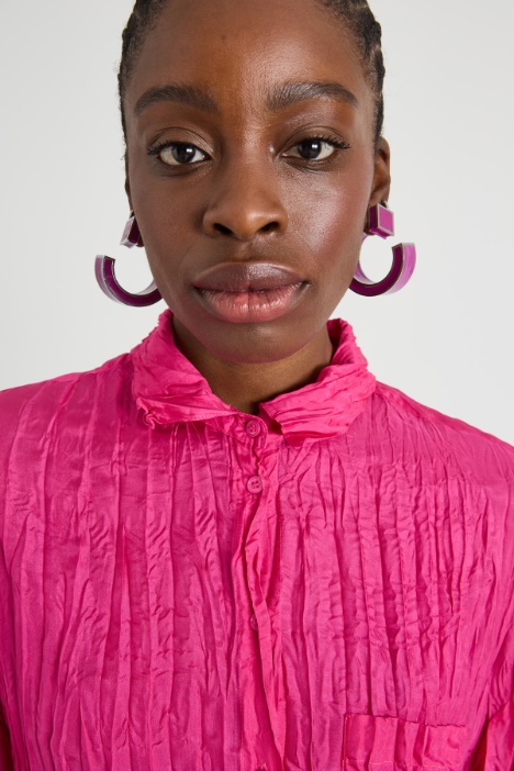 Camicia in seta stropicciata